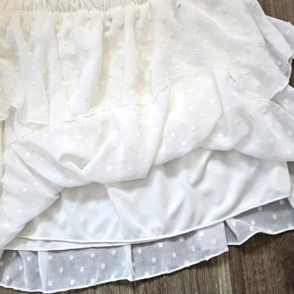 ORIGINALITY LAYERED MINI SKIRT SZ XL WHITE